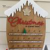 Christmas Advent Calendar House Smooth Edge Burr-Free 25 Days Countdown Calendar Wall Art Decoration