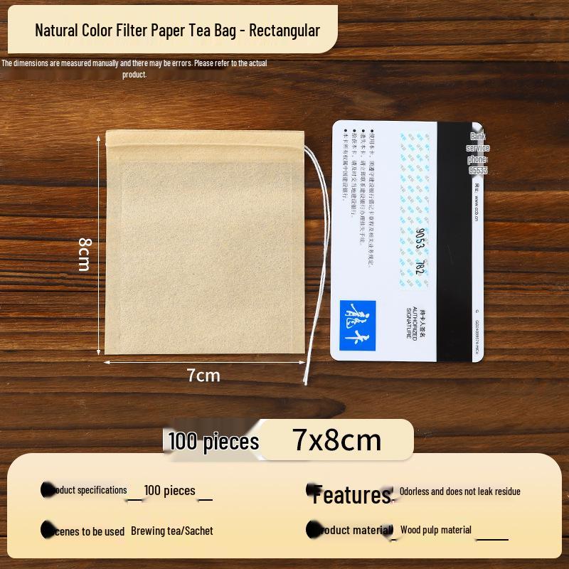 Disposable Food-Grade Wood Pulp Paper Tea Bags for Herbal Brewing and Seasoning Spices