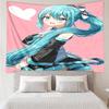 Hatsune-Miku Druck Wandteppich, Hintergrund, Einfache Montage, Ideal für Schlafzimmer, Büro & Wohnzimmer, mit Ästhetischer Wanddekoration.