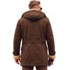Men's Twill Hooded Jacket with Thick Warm Coat Outerwear
