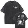Rapper CRO Album Světové turné Grafické tričko Pánské Dámské Vintage vyprané Krátký rukáv Trička Harajuku Oversized Street Tričko
