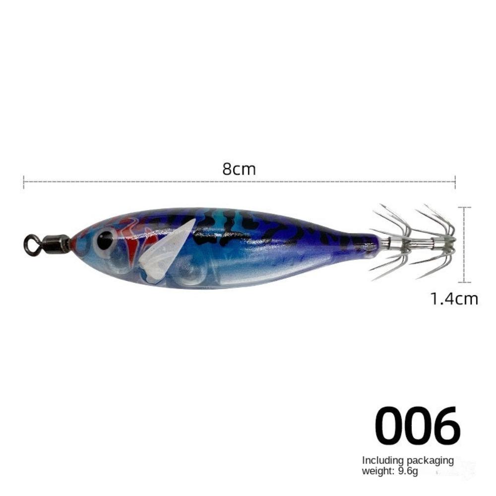 Noctilucent Fishing Lure 5.7g Spinnerbait Noctilucent Squid Cuttlefish Jigs  Deep Sea Fishing