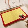 Cartoon Puppy Imitation Cashmere Floor Mat: Absorbent, Insulating Door Mat for Shower Room