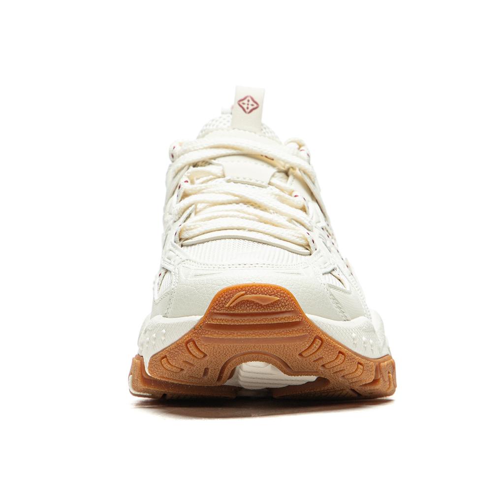 Li Ning Brown Sugar Cushioning Slip Resistant Abrasion Resistant Support Low top Casual Shoes Women's Ecru AGCW098-1
