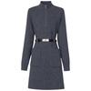 Korean Style Red Knit Zipper Dress for Women - Autumn/Winter 2025