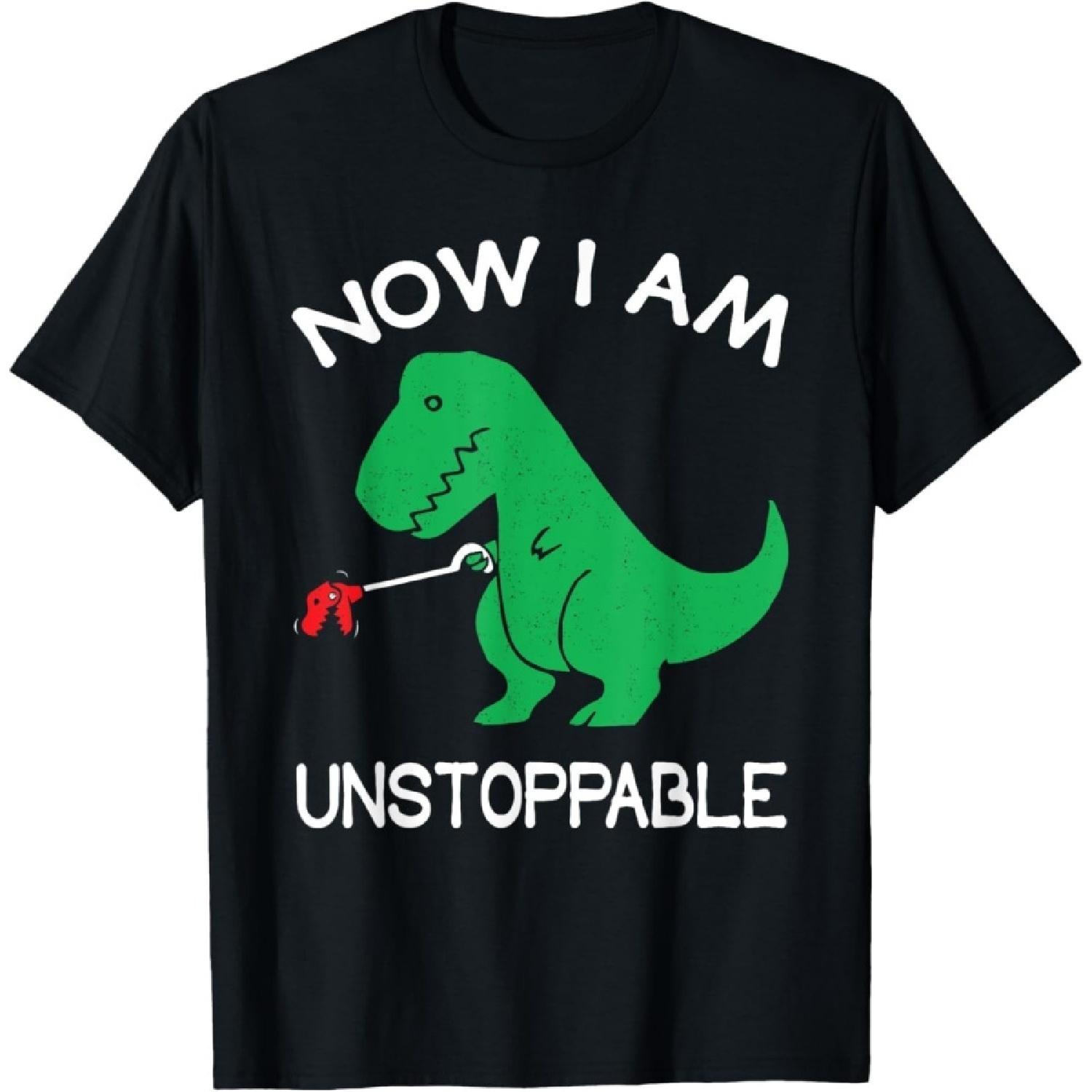 Pertmunsv Now I Am Unstoppable Funny T-Rex T-Shirt XXXXXL разноцветный