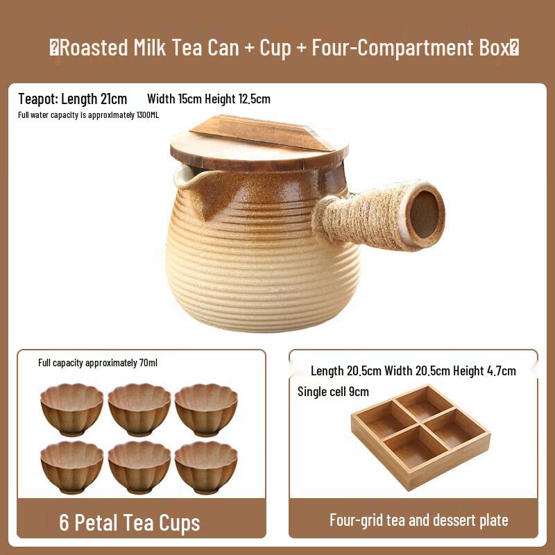 ZISIZ Ceramic Stovetop Tea Brewing Pot Set