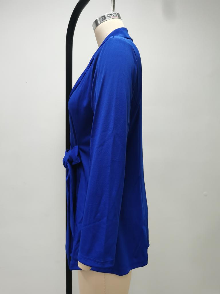 Frauen Herbst Dünne Blazer Kleider Langarm Verband Blazer Kleid