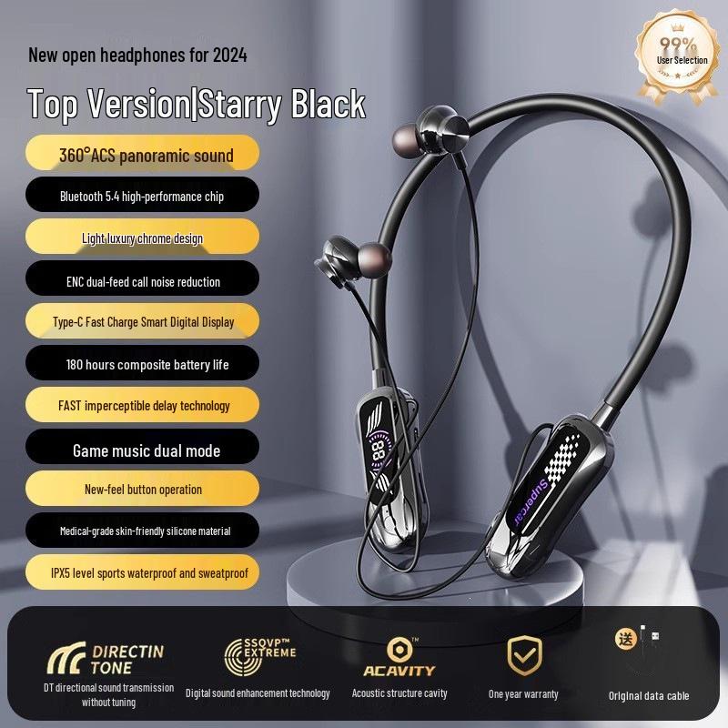 2026 Wireless Bluetooth Neckband Headphones: In-Ear, Noise Cancelling, Long Battery Life, Comfortable For Sports