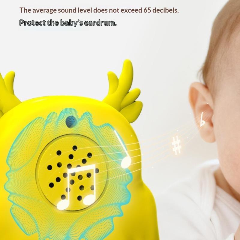 Cute Cartoon Deer Shape Baby Toy Phone Bilingual Learning Modes Chewable Soft Material Music Stories For Infant Early Education