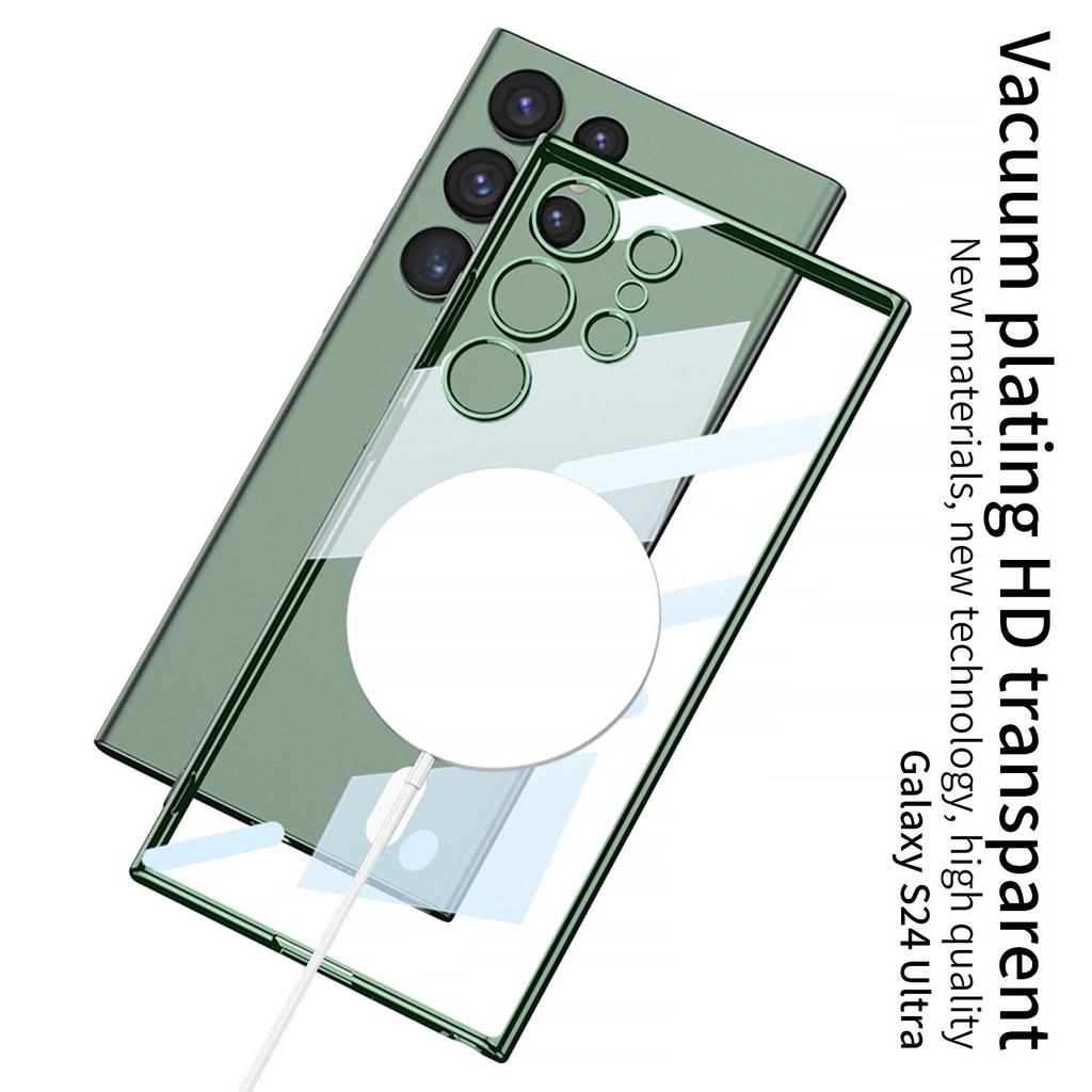 Samsung S24 Ultra Magnetic Wireless Charging TPU Transparent Phone Case