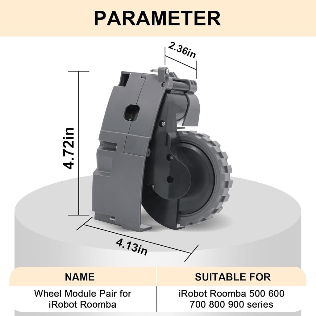 Right Drive Wheel Module Pair Compatible with iROBOT Roomba 500 600 700 800 900 Series Vacuum Cleaner Replacement Parts Accessories
