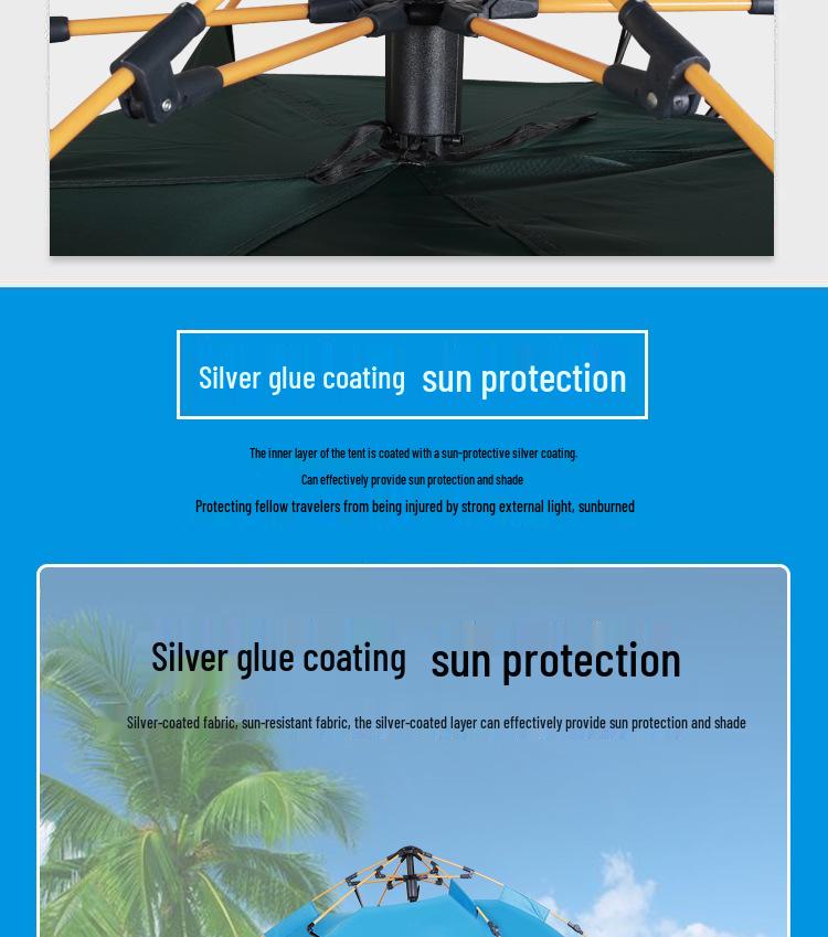 Portable Automatic 2-4 Person Family Camping Tent for Outdoors