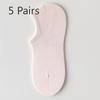 5 Paar Damen Kleine Frische Atmungsaktive Reiner Baumwolle Knochenlose Rutschfeste Unsichtbare Socken