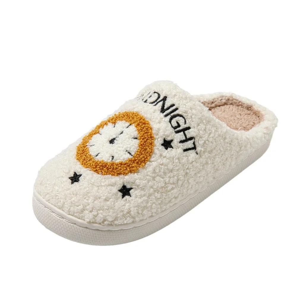 Fashion Slippers Winter Fashion Warm Cushion Slides Meet Me At Midnight Soft Comfortable Flat House Slipper Funny Shoes Zapatos De Mujer