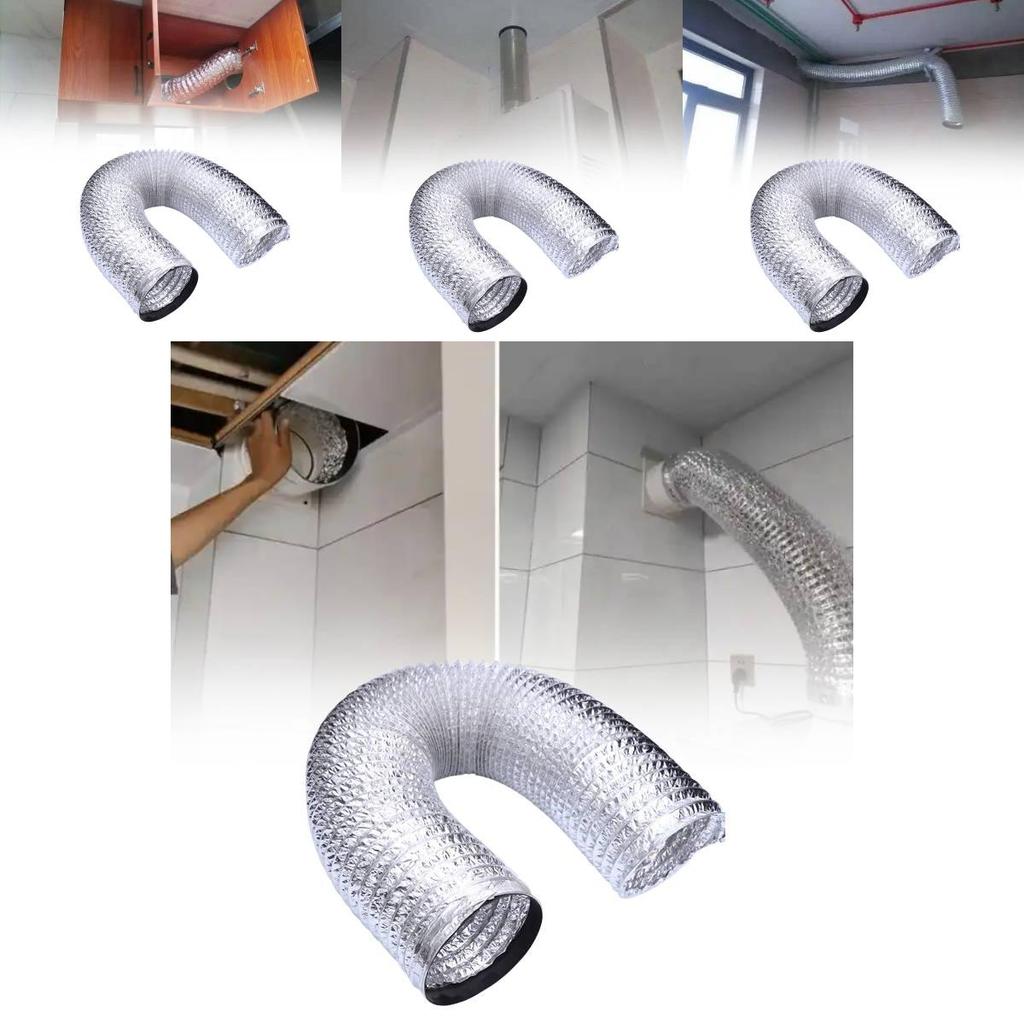 Langlebige Aluminiumfolie und Stahl Küchenabluftkanal Flexibles Dunstabzugsrohr 80mm