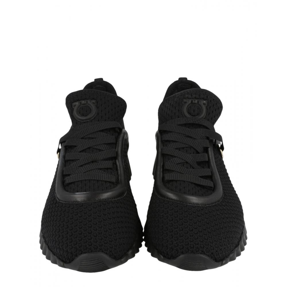 Salvatore Ferragamo Gancini Low Top Sneakers Black