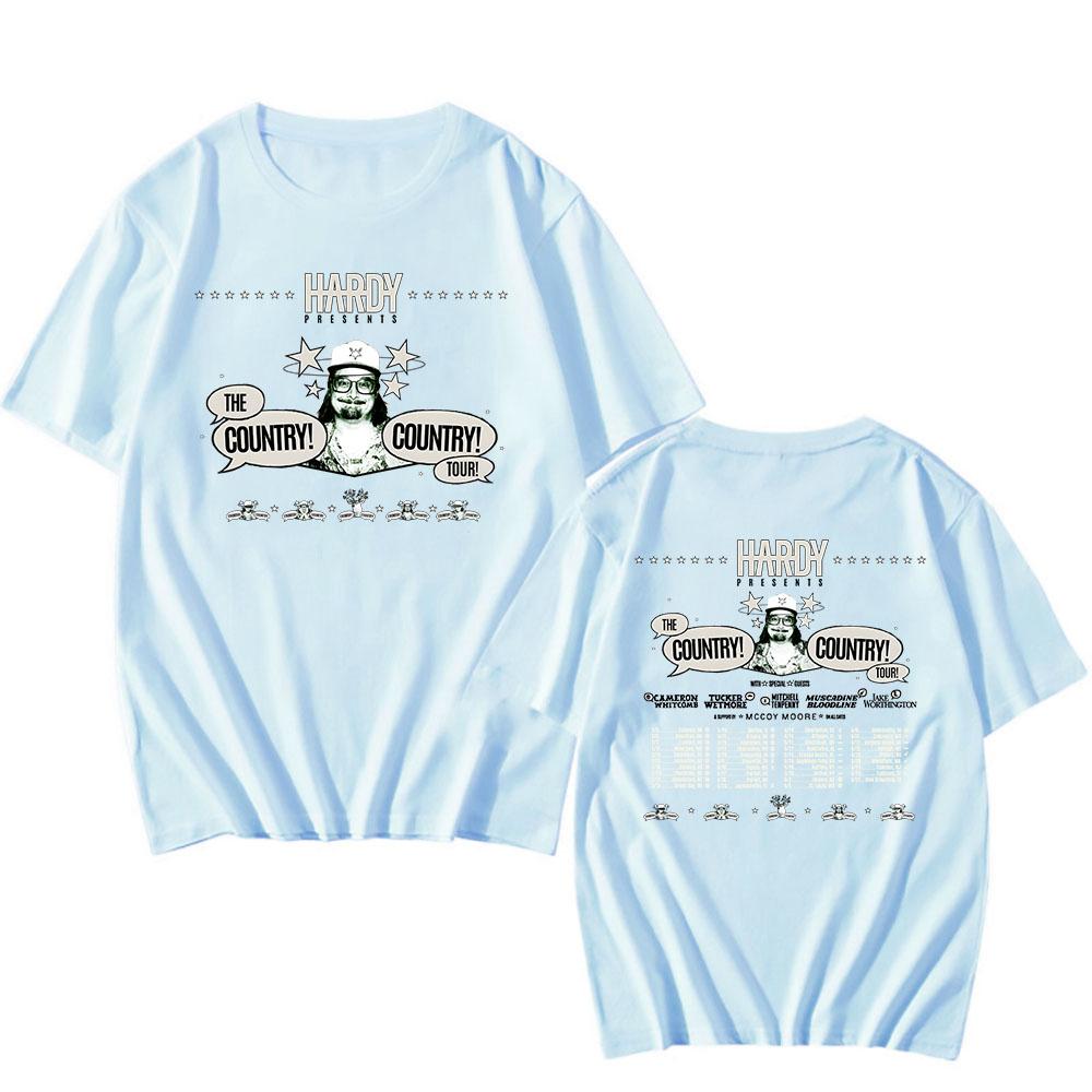 HARDY THE COUNTRY! COUNTRY! TOUR 2026 T-shirt Unisex Streetwear Short Sleeve Cotton Tshirts Graphic Print Clothing Tees