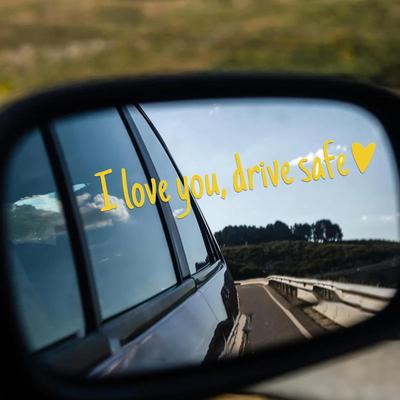 Univerzální samolepka na auto nevyblednoucí módní vodotěsné nápisy I Love You závodní samolepky dekorace zpětného zrcátka obtisk