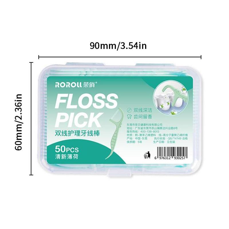 Mint Flavor Floss Stick Adult Home Pack High-Grade Ultra-Fine Teeth Floss Cleaning Home Essential Disposable Floss