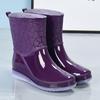 Four Seasons Jelly Anti Slip Thick Fashion New Waterproof Shoes for Women Wear Wear Wear Resistant Short Tube Rain Boots 2026