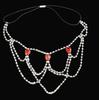 Banquet Party Luxury Sexy Multi-Layer Rhinestone Leg Chain Fashion Ladies Beach Red Water Drop Leg Chain Jewelry Accessories