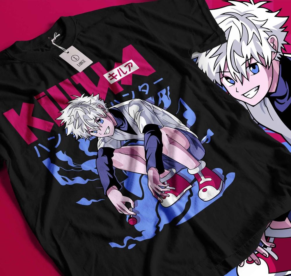 

Killua T-Shirt Gon Hunter X Hunter Tshirt HXH Anime Hisoka Meruem Hisoka 152 2XL