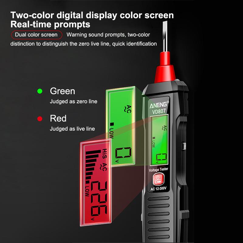 One-Word Induction Portable 50/60Hz Smart Electric Pen Tester Ncv Sensor Ac 12-300V Non-Contact Wire Detector Tools