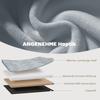 Foldable storage bench/upholstered bench with velvet look for living room, 76 x 38 x 35 cm, dark gray