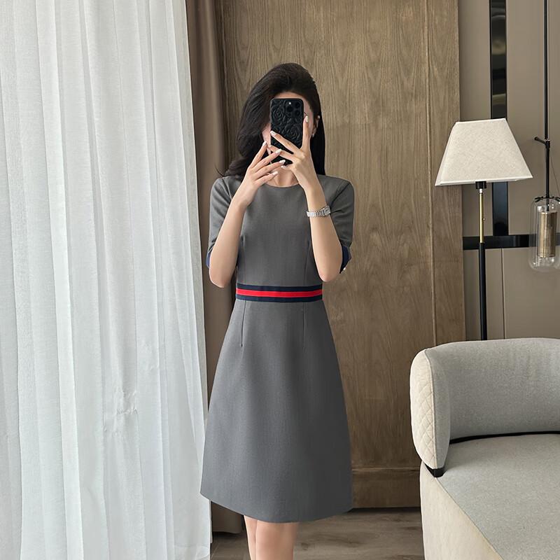 TELUOMAN Elegant Sommarklän för Kvinnor med Midjesnörning, Professionell