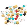 10pcs Stainless Steel Enamel Small Love Heart Charm Necklace Pendant for DIY Women Jewelry Findings Earring Supplies Wholesale