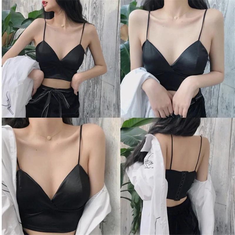 Women's Tube Top Silk Comfortable Crop Top Sexy Camisole Wireless Summer V-Neck Sleeveless Underwear