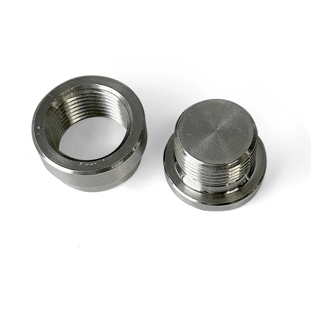 4PCS/set Oxygen Sensor Bung+Plug Replacement Accessories O2 Oxygen Sensor Metal Weld on Bung Plug Wideband Nut Cap Kit Set