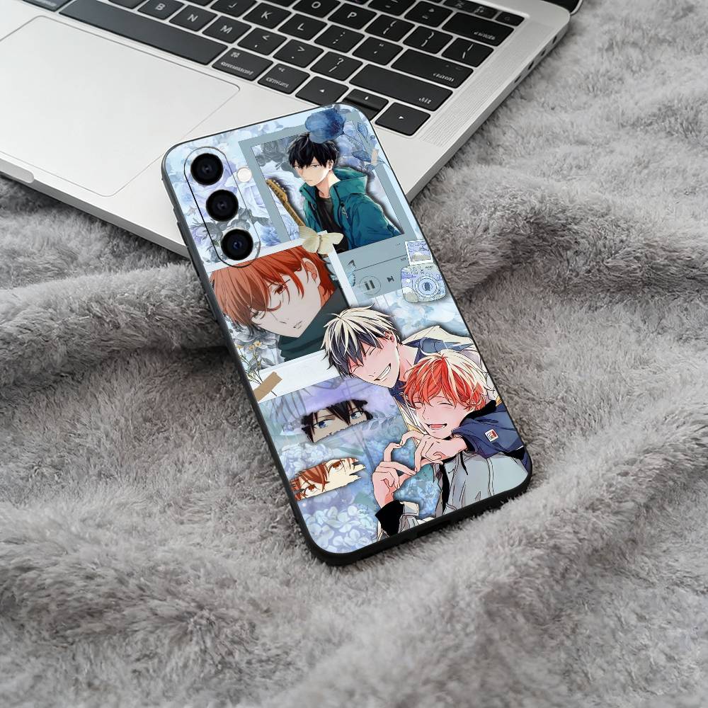 BL- Anime Ritsuka-Mafuyu Sato -Given Weiche Silikon-Handyhülle für Samsung Galaxy A73/A71/A72/A70/A53/A52/A51 - Schwarz