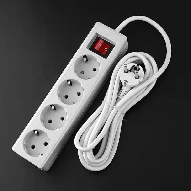 2-Pin Mehrfachsteckdose EU-Standard Deutscher Typ Adapter 3/4/5-fach Wandsteckdosen-Verlängerung Mehrfachsteckdose für den Familiengebrauch