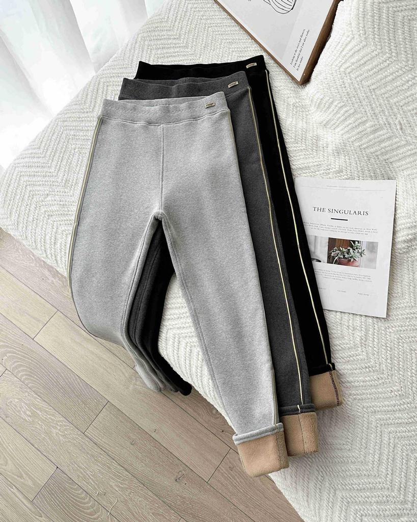 Dámské 2025 nový styl legíny z sametu s vysokým pasem a fleecovou podšívkou