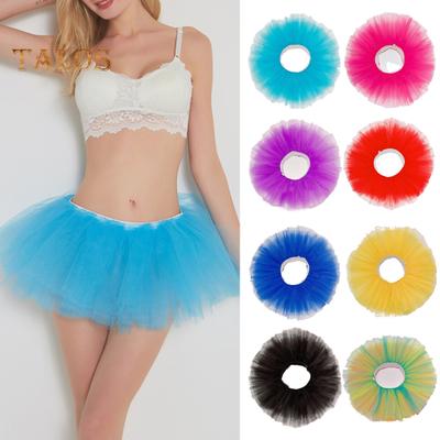 Damen Mesh Tutu Rock Lady 5 Lagen Tüll Prinzessin Röcke mit Gummiband Erwachsene Frauen Kurzer Gaze Pettiskirt für Mini Ball Strand Festival Tanz