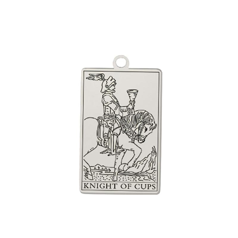 Dawapara The Suit of Cups Minor Arcana Tarot Cards Pendant for Necklaces Earrings Stainless Steel Charms for Jewelry Making