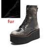 Fashion AIYUQI Women Ankle Boots Genuine Leather 2025 New Platform High Heel Short Boots Female Non-slip Large Size Women Winte Boots