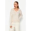 Navy Blue Striped Knitwear Sweater Twoaw22kz0735
