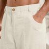 Men's Solid Color Cotton Linen Trousers Men's Casual Fashionable Cotton Linen Trousers