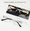New Fashion Brand Design Metal Oval Men Myopia Glasses Optical Prescription Nearsight Anti Blue Light Women Short Light Eyewear