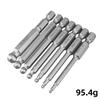 Magnetic S2 Steel Hardened Hex Ball Head Air Driver Bit 1/4" Pneumatic Screwdriver Attachment