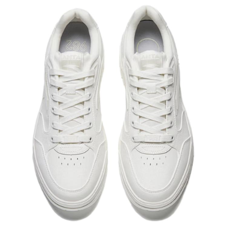 Anta Comfortable Casual Versatile Wear Resistant Lightweight Low Top Skate Shoes Men Sneakers Paper-White 112548066-1