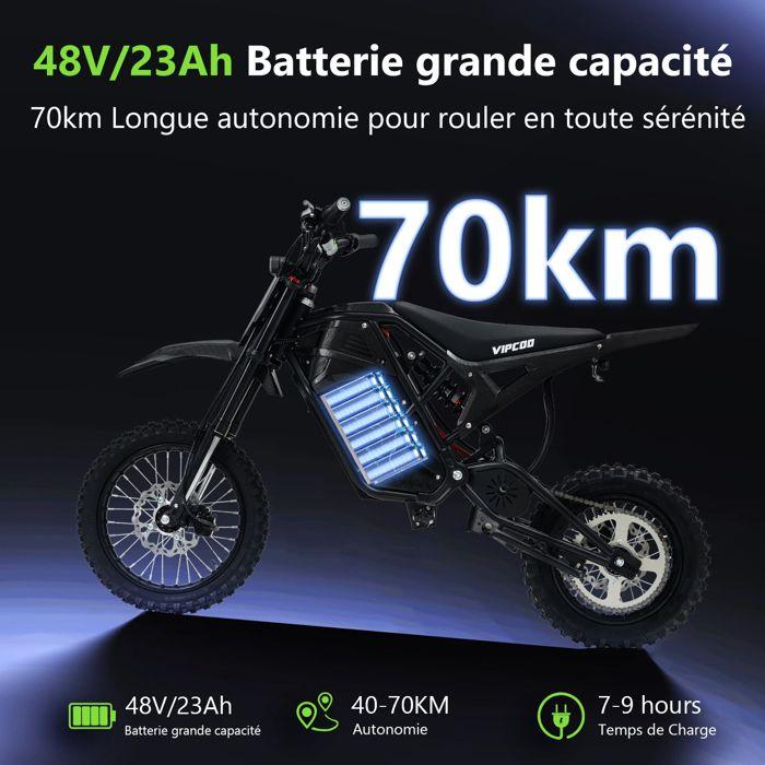 Vipcoo H3 Elektroroller für Erwachsene und Jugendliche 70 km Reichweite 3600 W Motor 23 Ah Akku 14'' 12'' Reifen