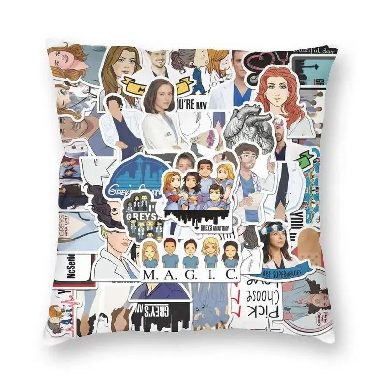 Greys Anatomy Seasons Episodes Signatures Cushion Cover Printing Throw Pillow Case for Sofa Custom Pillowcover Home Decoration