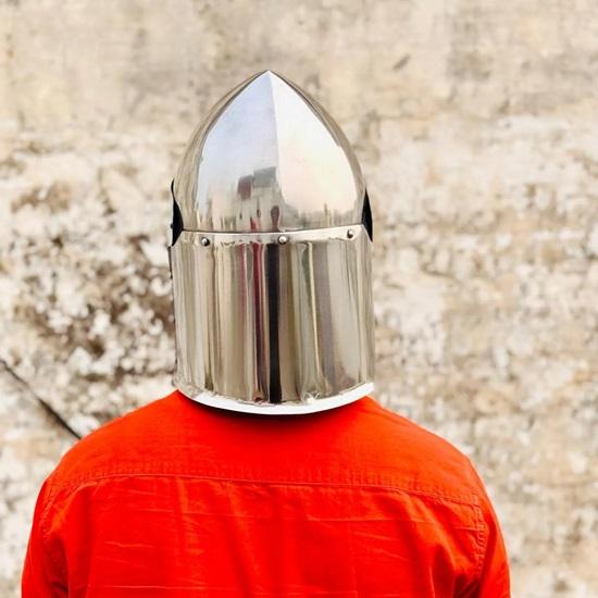 Medieval Templar Helmet, Crusader Knight Armor, Iconic Crusader Style, LARP, Cosplay, Costume