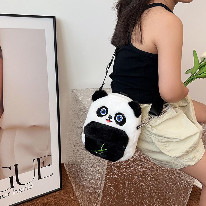 Panda Plush Cartoon Shoulder Bag Cute Little Girl Slung Shoulders Childlike