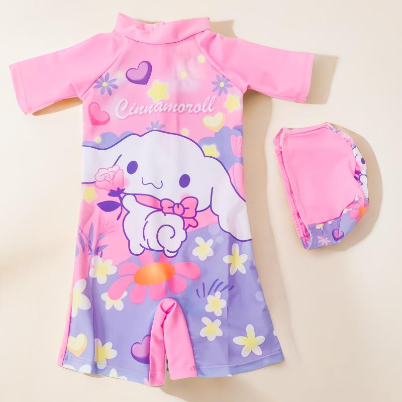 Слитный купальник Kuromi Cinnamoroll - Мультяшная Собака с Большими Ушами Принцесса Спортивный Стиль XL