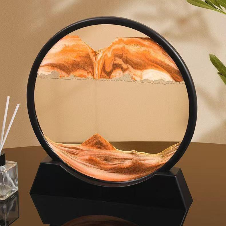 3D Flowing Sand Art Hourglass: Elegant Living Room & Office Decor, Perfect Small Gift